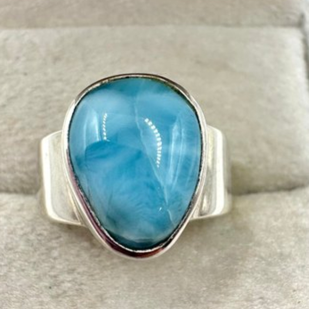 STARBORN Silver LARIMAR RING.